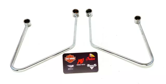 18-22 Harley Davidson Softail FLST Chrome Saddlebag Support Set 90201777 OEM