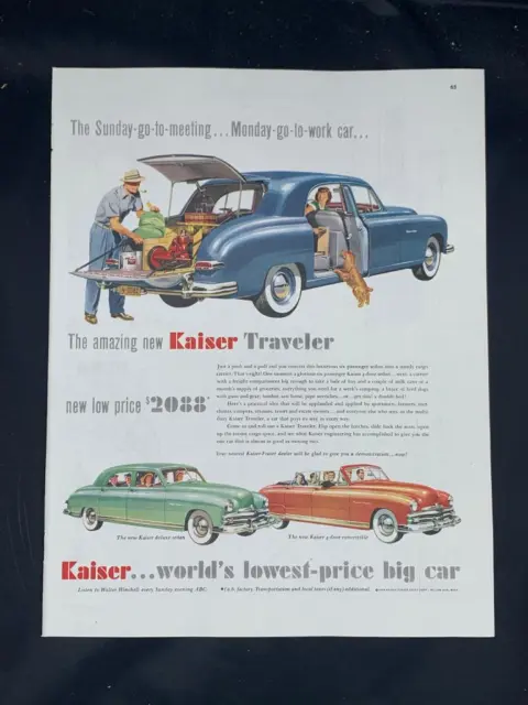 Magazine Ad* - 1949 - Kaiser Traveler - (#2)