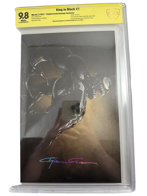 King In Black #1 Clayton Crain infinity virgin exclusive ltd 500 Signed CBCS 9.8