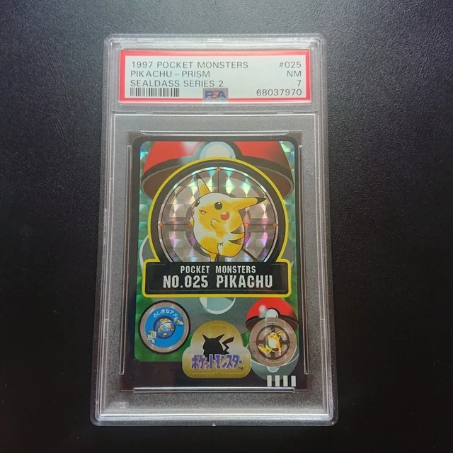 PSA 7 Pokemon Sealdass Pikachu Raichu Evolution Prism Holo Japanese