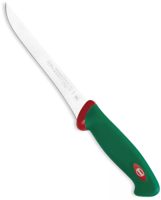 37699 Sanelli Premana Coltello Per Disosso Con Manico Verde E Rosso Cm. 18