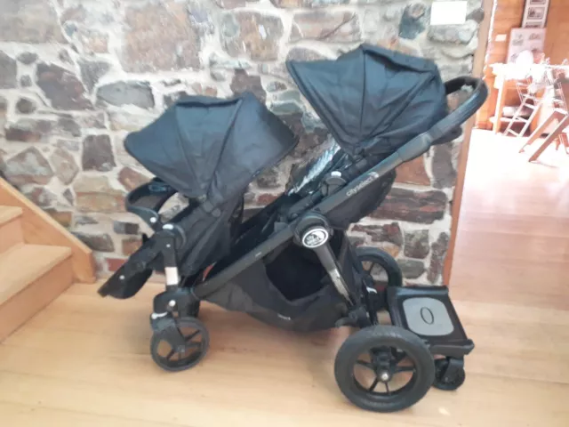 Baby Jogger City Select Pram. Double Pram with Skateboard & Rain Cover