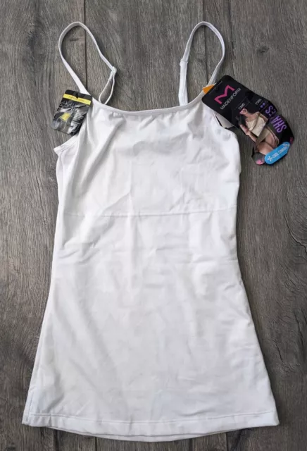 NEW Cami Shaper Maidenform White Tank Longer length Undershirt MSRP-$48.00 S