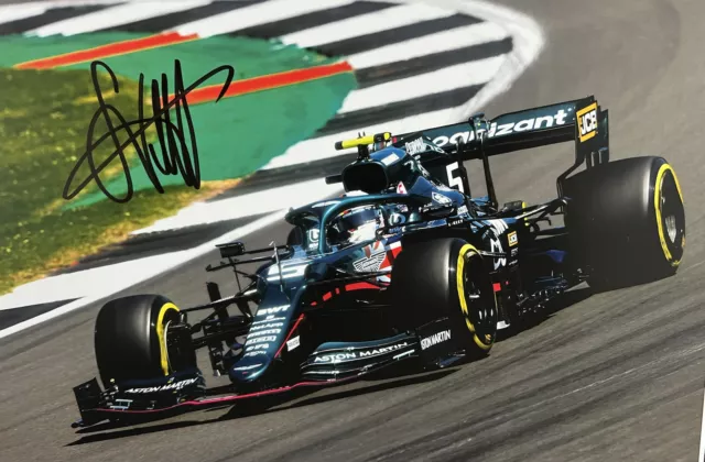 Sebastian Vettel Signed Autograph Photo Aston Martin F1 Autógrafo Formula 1