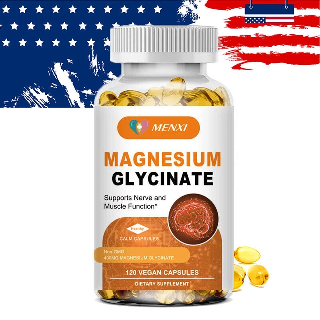 MAGNESIUM GLYCINATE 400MG High Absorption,Improved Sleep,Stress