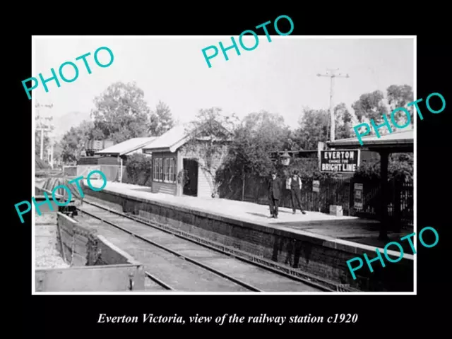 Old Large Historic Photo Of Everton Victoria The Railway Station 1920