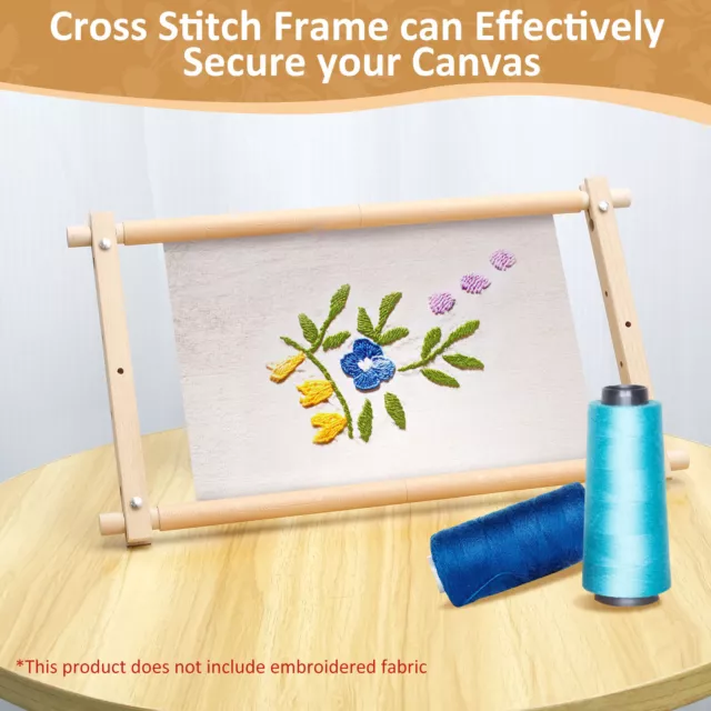 Embroidery Frame Needlepoint Embroidery Tapestry Scroll Frame Wood Cross cldtv 2