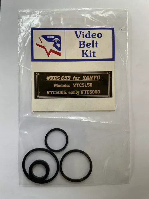 Sanyo VTC-5150 & VTC-5000 Belt Kit - Betamax / Betacord - AUSTRALIAN IMPORT