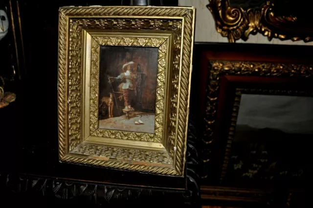 18/19th century Allegorical Figure with Dog  Miniature Master Piece