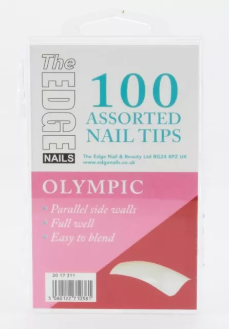 The Bord Olympique Ongle Pointe 100 Assorti Taille Complet Bien Mélange Faux