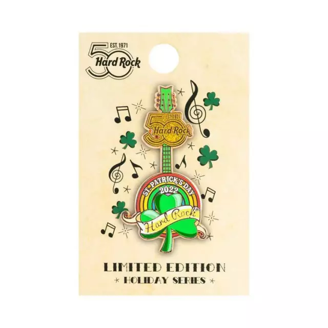 Hard Rock Cafe Official Pin Badge 50th Anniversary 2022 50th St. Patrick's Day