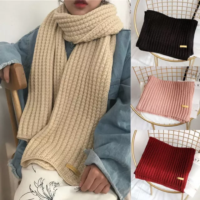 Thickened Knitted Scarf Winter Warm Bandelete Women Scarf  Male and Female