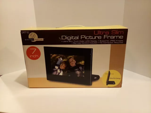 Ultra Slim Digital Picture Frame 7 inch color new in open box w/ remote control