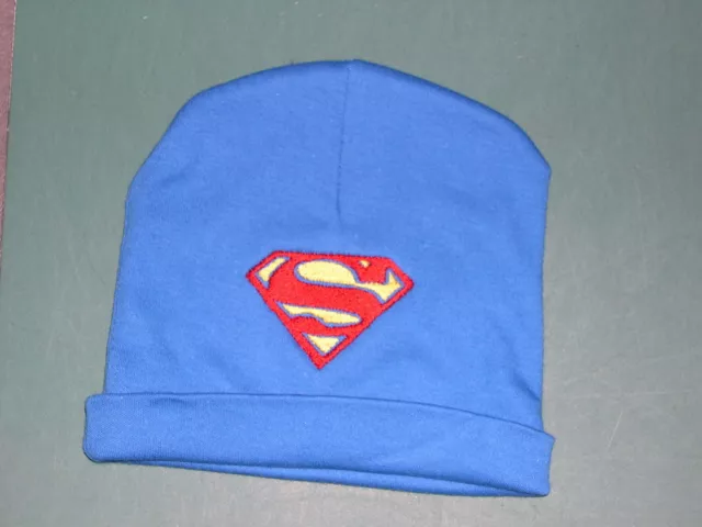 Superman Supergirl Baby Infant Beanie Cap Personalized Blue Or Pink Various Size