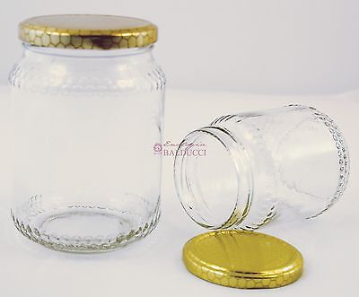 Brandani Set n.4 Vasetti Bomboniere vetro BRANDANI 50 ml tappo meccanico colori 