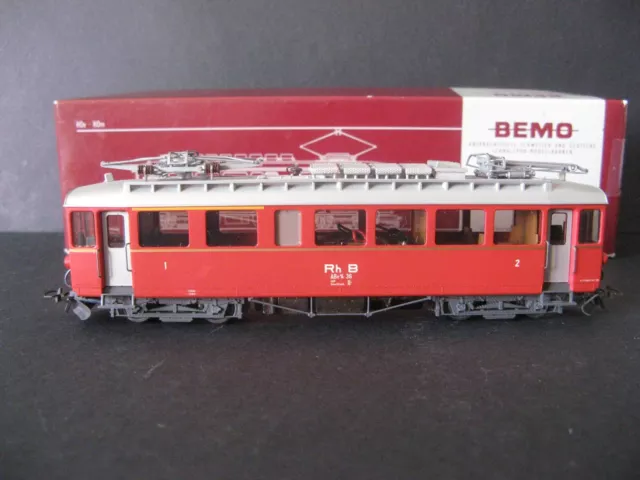 BEMO HOm  AUTORAIL BERNINA TRIEBWAGEN  RhB ABe 4/4 36 . Ref 1268-136