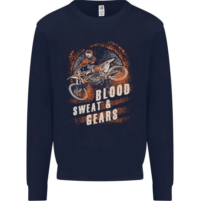 Felpa Blood Sweat and Gears Motocross Dirt Bike Uomo Maglione 2