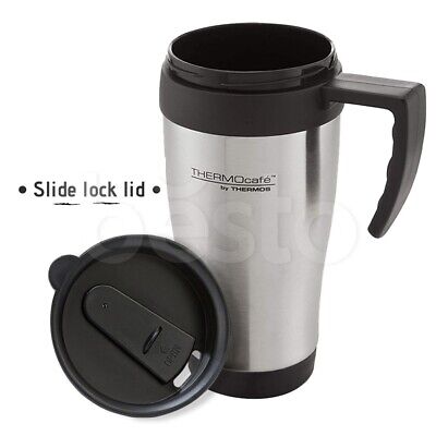 Thermos Flask Cup Travel Mug Stainless Steel Bottle 400ml Hot Vacuum Insulated