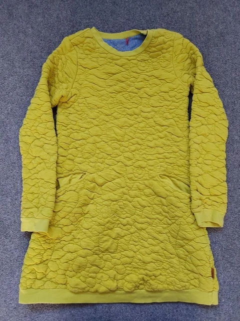 Oilily, Mustard Yellow. Long Sleeve, Textured, Sweatshirt Dress  10 Yrs 140Cm