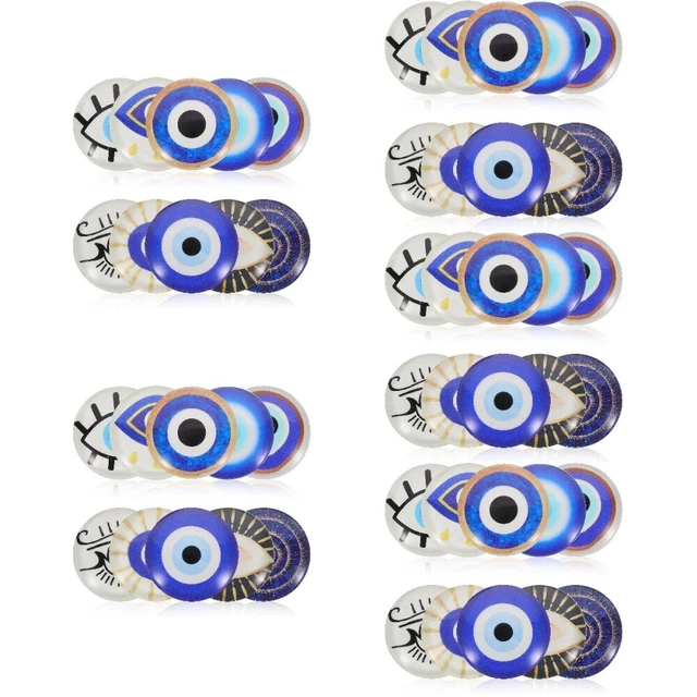 50 PCs Glas Cabochons gemischter Stil Luminous Flat Back Dome Cabochons für DIY