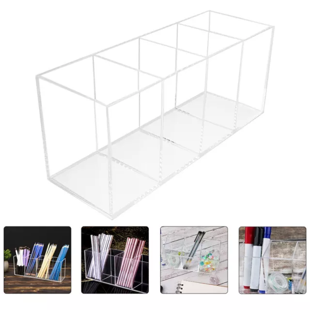 Stationery Fountain Pen Holder Acrylic Sturdy and Durable Grid