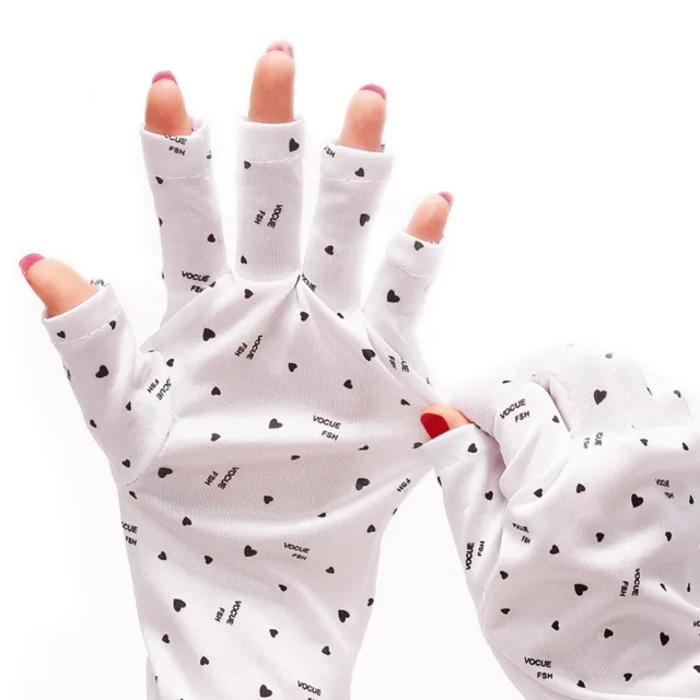 1 par de guantes de escudo UV resistentes a los rayos UV protección manos lámpara de uñas luz manicura