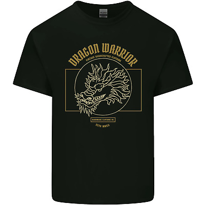 GUERRIERO DRAGONE SAMURAI GIAPPONE GIAPPONESE DA UOMO COTONE T-Shirt Tee Top