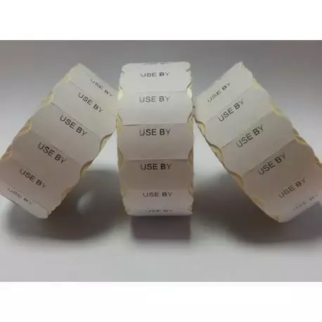 Price Labels CT4 26x12 White Freezer-UseBy Fits Meto 105/1026 , 30 Rolls