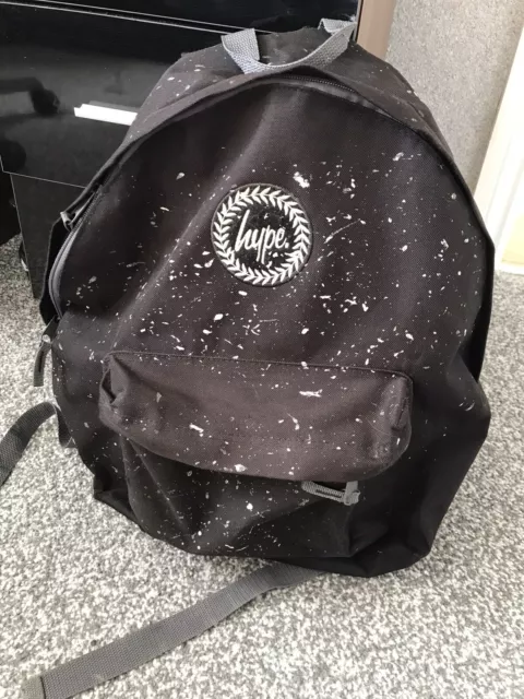 Sac à dos noir réfléchissant Hype - sac d'école/sac à dos mode universitaire