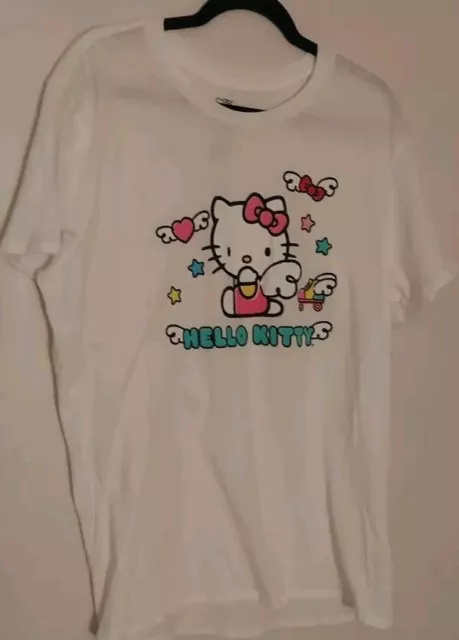 Sanrio Hello Kitty Angel Roller Skate Tee T Shirt White Sz XL