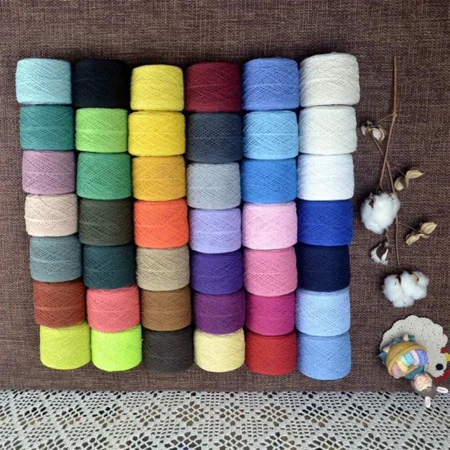 100g Cotton Crochet Thread Yarn Ball Hand Knit Embroidery Tatting Lace DIY Craft