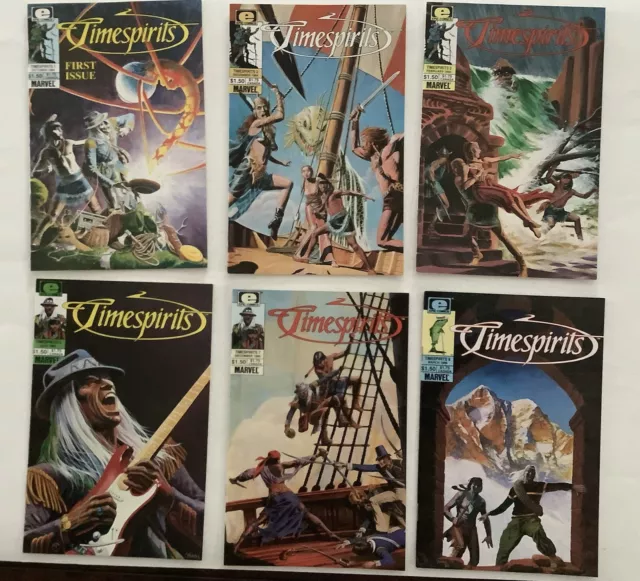 Timespirits Lot Of 5 (1 2 3 5 7 8) 1984 Marvel/Epic ~ New Boards & Bags ~ Vf Lot