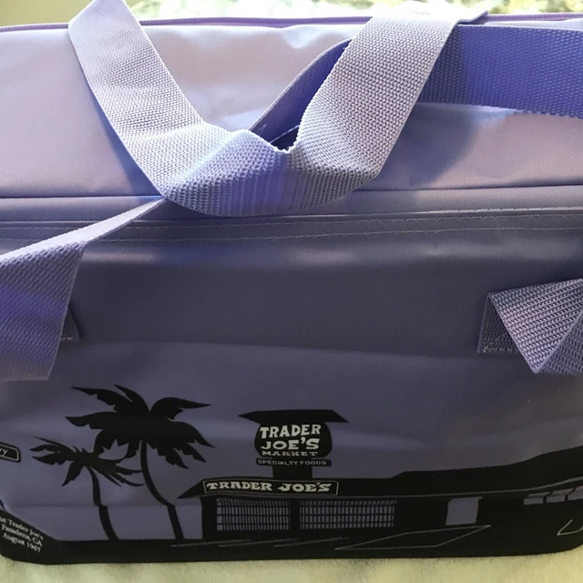 TRADER JOE'S LAVENDER Reusable Cooler Bag Insulated 8 Gal 2024 NEW