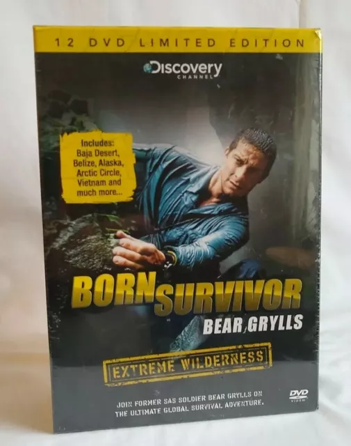 Born Survivor Bear Grylls Extreme Wilderness 12 DVD Box Set Limited Edition