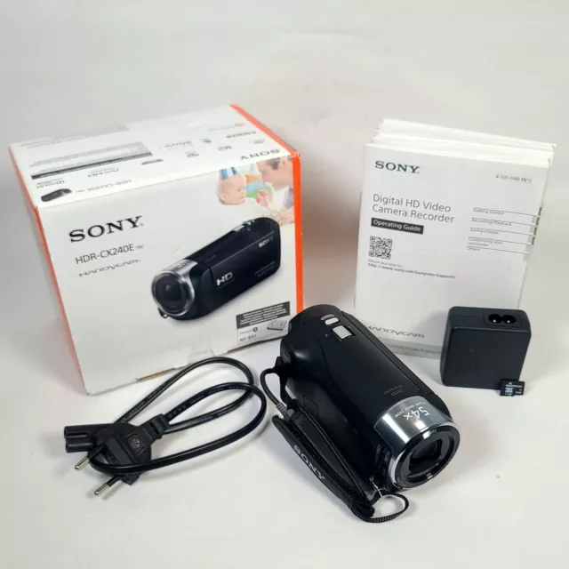 Sony Handycam HDR-CX240E Camcorder Black Digital HD Video Excellent + Card 32 GB