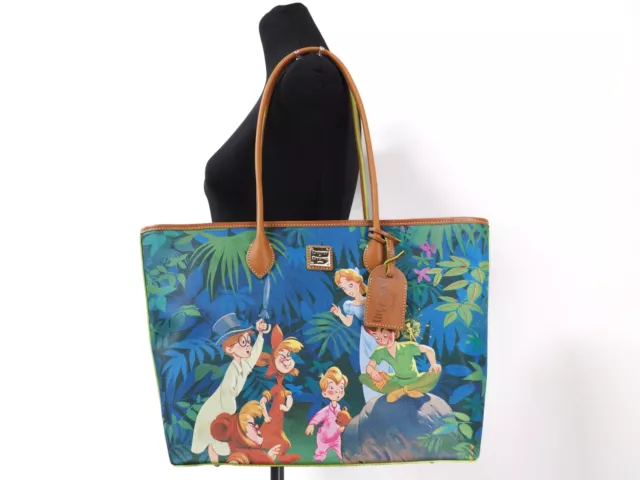 Dooney & Bourke Disney Peter Pan Tinker Bell Storybook Large Tote Handbag Purse 2