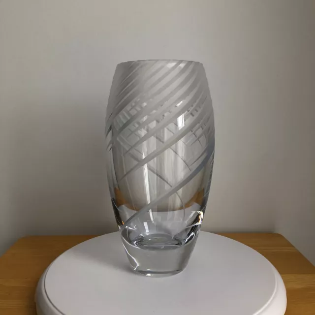 Mikasa Tempest Vase, Etched Swirl Design, Used with Original Box