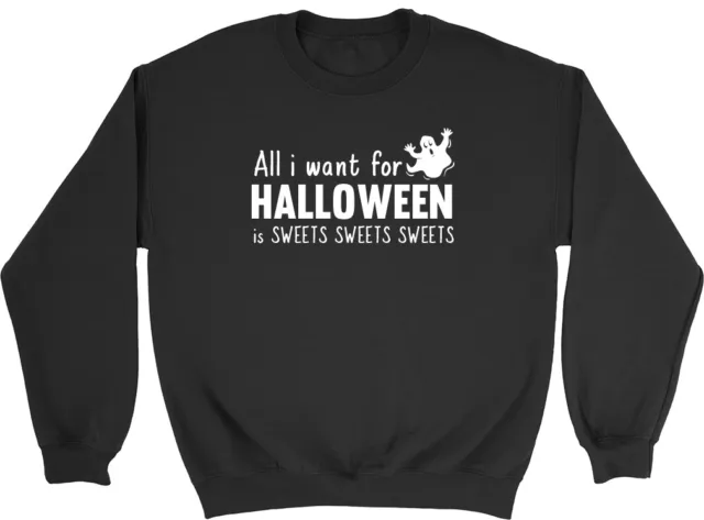Felpa maglione All I want for Halloween is Sweets uomo donna donna