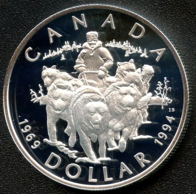 1994 Canada Proof Silver Dollar (RCMP Dog Patrol) 25.175 Grams .925
