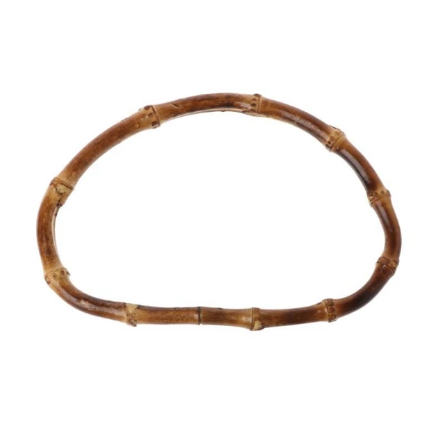 Bamboo D Shaped Handles Replacement for Handmade Bag Handbags Purse Handles