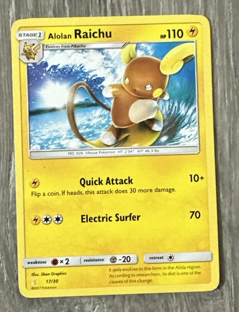 Alolan Raichu 17/30 - Alolan Raichu Trainer Kit - Pokemon Card TCG - LP
