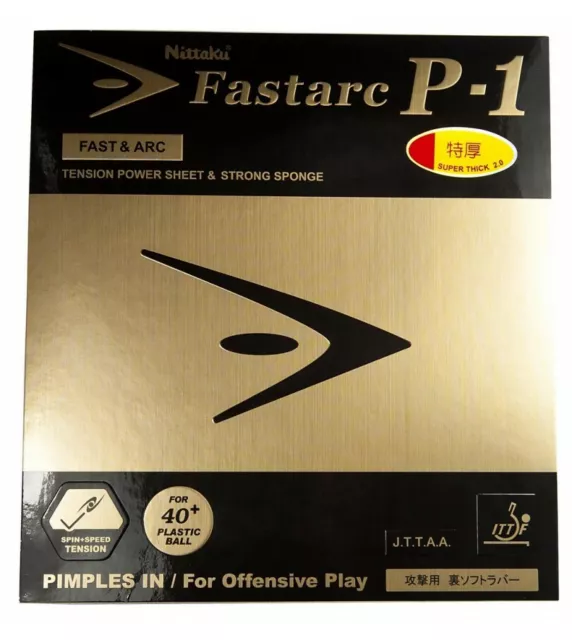 Nittaku Fastarc P-1 Table Tennis Rubber - 2.0mm thickness OFFensive SYD INSTOCK