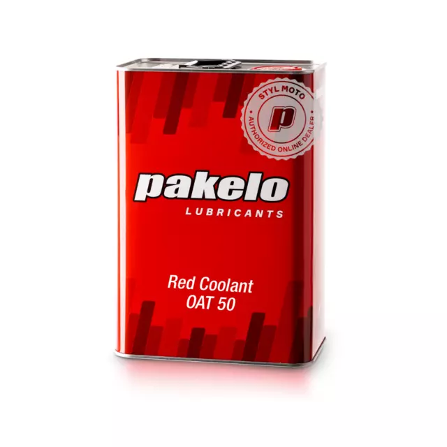 5 Lt Liquido Antigelo Rosso Auto -38°C Pakelo Red Coolant Oat 50 Pronto All'uso