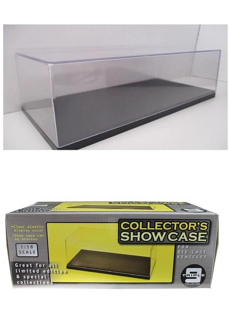Vitrine 1/18 pour miniature Base Blanc simili cuir qualité premium