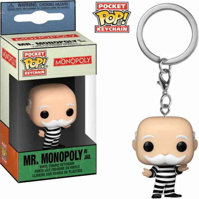 Funko POP ! Pocket Keychain Mr Monopoly in jail - portachiavi