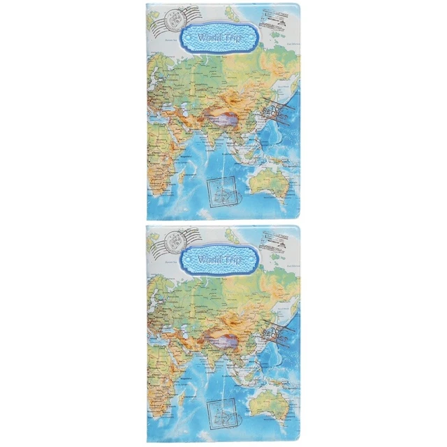 Sleeve Fashion Chic PVC World Map Style Travel
