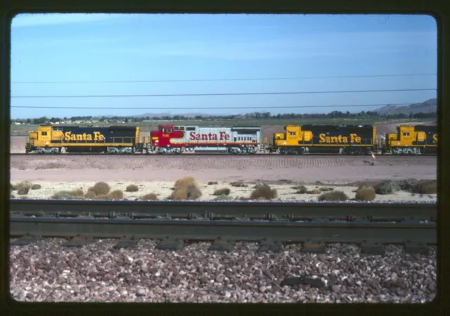 Railroad Slide - Santa Fe #7432 #541 #4037 Locomotive 1993 Freight Train ATSF