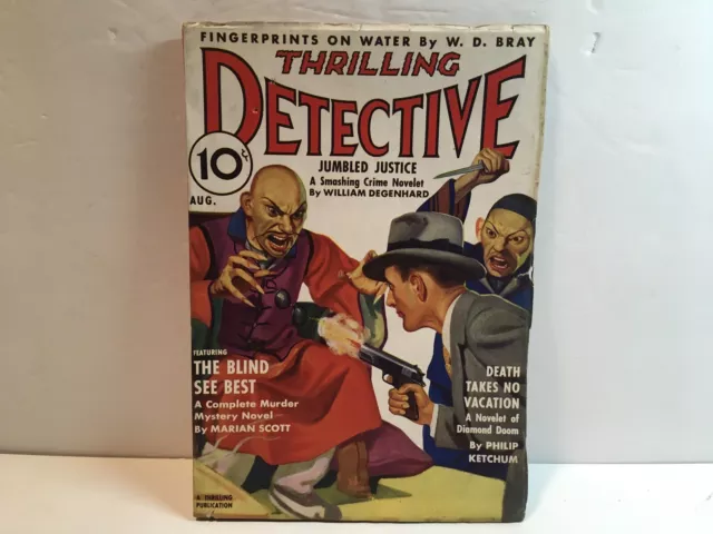 Thrilling Detective Pulp Magazine August 1938