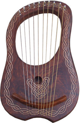Lyre harpe Metal 10 Instruments à cordes Shesham Bois/Lyra harpe/Lyre Harfe/Coque 
