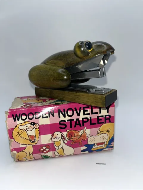 Stapler Wood Frog Vintage Green Japan Novelty Fomerz Staples No 10